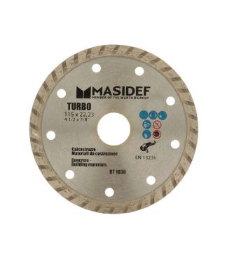 DISCO TURBO DIAMANTATO SCANALATO PER CALCESTRUZZO 115X2,2MM