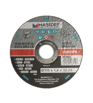 DISCO DA TAGLIO PER ACCIAIO E FERRO 115X1,6MM