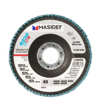 DISCO ABRASIVO LAMELLARE UNIVERSALE 115X13MM GRANA 40