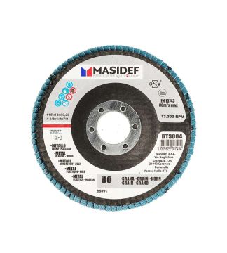 DISCO ABRASIVO LAMELLARE UNIVERSALE 115X13MM GRANA 80