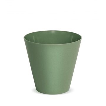 VASO TUBUS ECO WOOD DIAM. 25 H. 23,3 VERDE