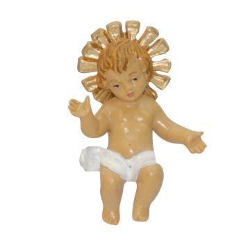GESU' BAMBINO IN PVC CON AUREOLA H. 7CM