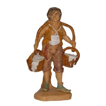 PASTORE CON SECCHI D'ACQUA MOD. LUX IN PVC EFFETTO LEGNO H 10CM