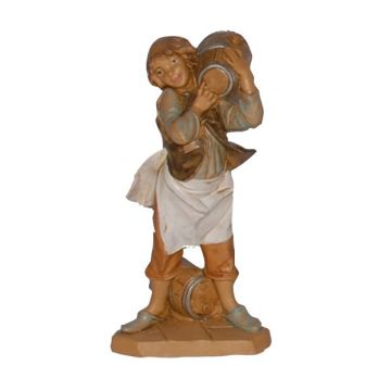 PASTORE CON BOTTE MOD. LUX IN PVC EFFETTO LEGNO H 10CM