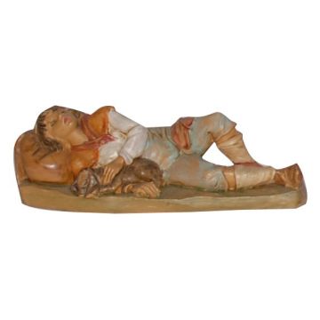 PASTORE DORMIENTE MOD. LUX IN PVC EFFETTO LEGNO H 10CM