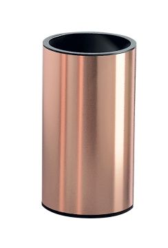 LINEA ELETTRA - BICCHIERE PORTA SPAZZOLINI IN ACCIAIO INOX RAME 6.3X11.3CM