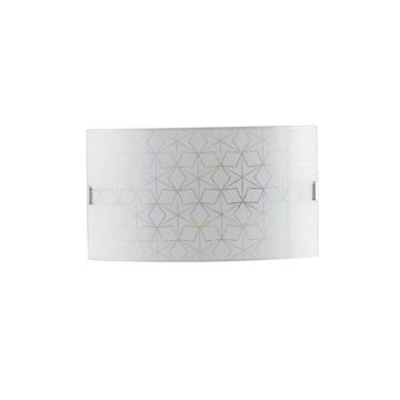 APPLIQUE ESAGRAM BIANCO TRASPARENTE 35X20CM - 2XE27