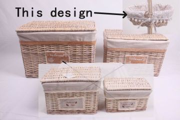 CESTO IN VIMINI C/COPERCHIO 30X20X18CM - 1 PEZZO