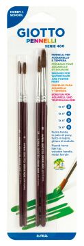 GIOTTO - SET 4 PENNELLI GIOTTO SERIE 400 N 3/4/5/8