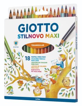 GIOTTO - GIOTTO STILNOVO MAXI CON 18 MATITE COLORATE 