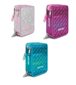 ASTUCCIO A 3 ZIP GIOTTO SHINY ASSORTITO