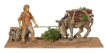 UOMO CON ASINO 23X9CM H 12CM
