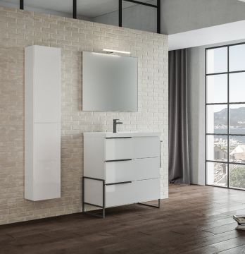 COMPOSIZIONE BAGNO MOD. FEBE BIANCO LUCIDO