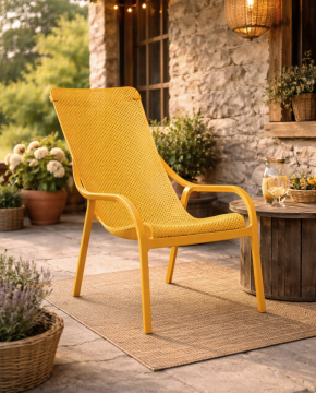 NARDI OUTDOOR - POLTRONA MOD. NET LOUNGE SENAPE