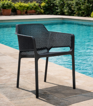 NARDI OUTDOOR - POLTRONA MOD. NET ANTRACITE