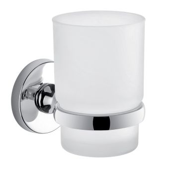 LINEA FELCE PLUS - BICCHIERE PORTASPAZZOLINI IN ACCIAIO INOX E CROMALL CROMATO 