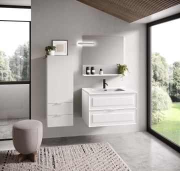 BAGNO COMPLETO MOD.FRAME BIANCO OPACO
