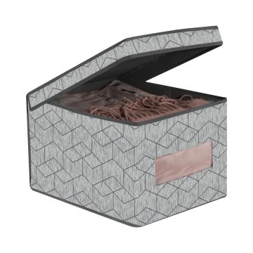 SCATOLA PORTA BIANCHERIA CON COPERCHIO 30X39.5X25CM