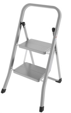 SGABELLO STABILO A 2 GRADINI IN ACCIAIO VERNICIATO