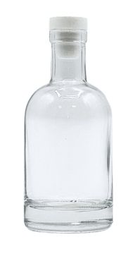 BOTTIGLIETTA TRASPARENTE CON TAPPO IN SINTETICO 200ML 