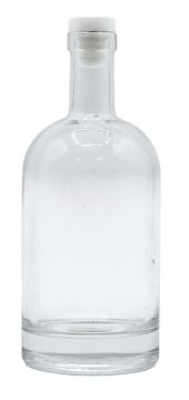 BOTTIGLIETTA TRASPARENTE CON TAPPO IN SINTETICO 500ML