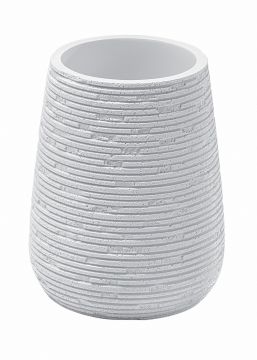 LINEA GEMINI - BICCHIERE PORTASPAZZOLINI BIANCO 