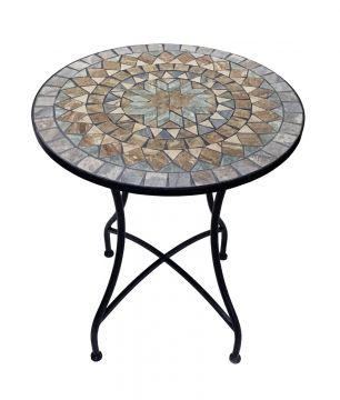 TAVOLO C/MOSAICI ROTONDO D.60