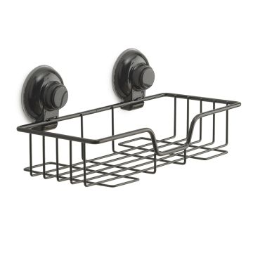 LINEA HOT - PORTAOGGETTI DOCCIA RETTANGOLARE IN FILO NERO MATT