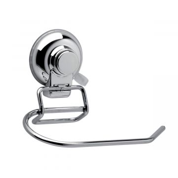 LINEA HOT - PORTA ROTOLO CROMATO IN ACCIAIO INOX A VENTOSA 16X6X15,5CM