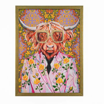 QUADRO TELA GNU CON CORNICE EFFETTO LEGNO 45X60CM SP 4CM