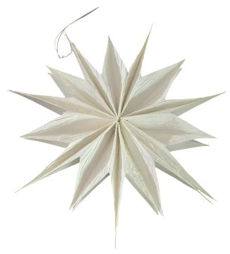 STELLA DI CARTA BIANCA DA APPENDERE DIAMETRO 20CM