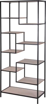 LIBRERIA IN METALLO CON 9 RIPIANI IN LEGNO 70X170CM LIBRERIA IN METALLO CON 9 RIPIANI IN LEGNO 70X170CM