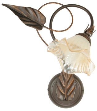 APPLIQUE AUTUNNO MARRONE, TRASPARENTE E AMBRA - 1XE14 40W