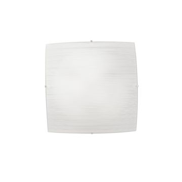 PLAFONIERA CELINE BIANCO E TRASPARENTE 50X50CM - 4XE27