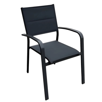 SEDIA IN ALLUMINIO ANTRACITE E TEXTILENE ANTRACITE