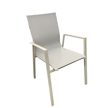 SEDIA MOD. OYSTER ARGILLA E TEXTILENE GRIGIO CHIARO