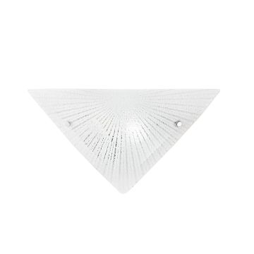 APPLIQUE ISIDE BIANCO E CROMO 40X18CM - 1XE27 MAX 60W