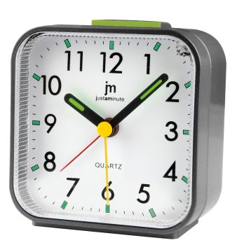 SVEGLIA AL QUARZO CON MOVIMENTO CONTINUO GRIGIO