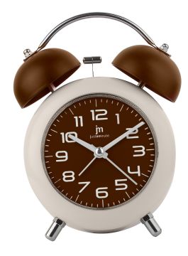 SVEGLIA AL QUARZO ANALOGICA IN PLASTICA MARRONE/BEIGE