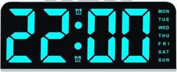 SVEGLIA DIGITALE A LED ARGENTO