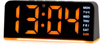 SVEGLIA DIGITALE A LED ARANCIO