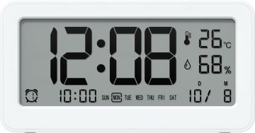 SVEGLIA AL QUARZO DIGITALE BIANCA