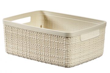 JUTE BASKET S OFF WHITE RECYCLED 27X20 H 11CM 5LT