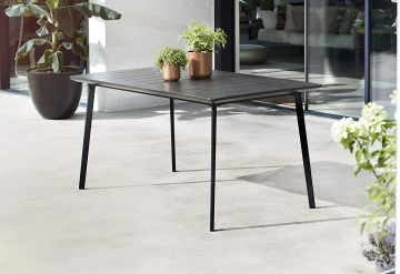 TAVOLO METALEA 146X87 H75CM MOKA