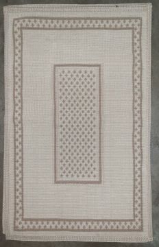 TAPPETO JAQUARD COTTON 50X80CM BEIGE