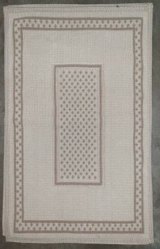 TAPPETO JAQUARD COTTON 60X110CM BEIGE