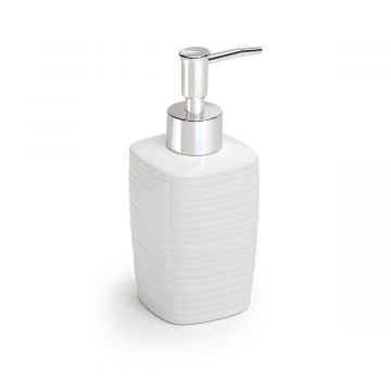 LINEA KELLY - DOSASAPONE BIANCO IN CERAMICA 7,2X7,2CM H 16,3CM