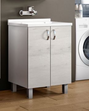 LAVATOIO OLMO BIANCO pl 2 ANTE CM60X50 C/VASCA E GOCCIOLATOIO