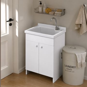 LAVATOIO MOD. LINEA CERAMICA CM 62X52 BIANCO