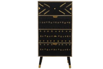 CASSETTIERA MDF NERA 47X35X90CM